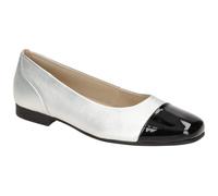 Gabor Schuhe Ballerina silber grau metallic 51.351.61 für Damen, Gr. 40 ½ EU / 7 UK