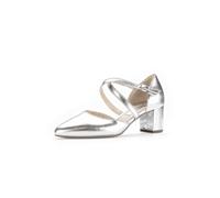 Gabor Damen Riemchen Pumps, Frauen Absatzschuhe,überkreuzte Riemchen,feine halteriemen,high Heels,Heels,hochhackige Schuhe,Silber,40 EU / 6.5 UK