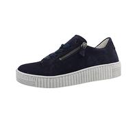 Gabor Damen Low-Top Sneaker, Frauen Halbschuhe,Freizeitschuhe,Turnschuhe,Laufschuhe,schnürschuhe,schnürer,Atlantik (grau),38 EU / 5 UK