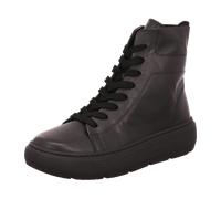 Gabor - sportliche Stiefeletten Glattleder schwarz schwarz, 39 EU | 6 UK