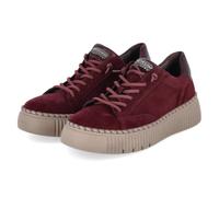 Gabor 6014.01.006 Damen Plateau Sneaker Rauleder in red - Gr. 42