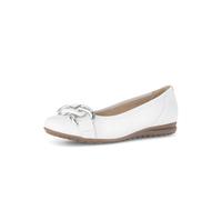 Gabor Ballerinas Comfort Leder Weiß (Uni+Silber) Größe 40,5 EU