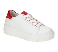 Gabor Schuhe Plateau Sneakers weiß rot Nappa 63.222.25 - Größe 37.5
