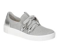 Gabor Damen Low-Top Sneaker, Frauen Halbschuhe,schnürschuhe,schnürer,straßenschuhe,Strassenschuhe,Sportschuhe,Silber,39 EU / 6 UK
