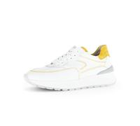 Gabor Schuhe Sneakers weiß gelb Ziernaht 63.491.23 für Damen, weiß, Gr. 44 EU / 9,5 UK