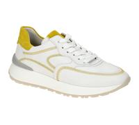 Gabor Schuhe Sneakers weiß gelb Ziernaht 63.491.23 für Damen, weiß, Gr. 39 EU / 6 UK