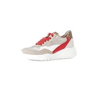 Gabor Sneaker Damen Low-Top 63451 Beige-Flame-Kombi Schnürschuhe Größe 37,5 EU / 4,5 UK