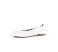 Gabor Damen Klassische Ballerinas, Frauen Flats,Ballerina-Schuhe,Ballett-Schuhe,Ballet-Flats,flach,Ausgehschuhe,Abendschuhe,Weiss,37.5 EU / 4.5 UK