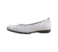 Gabor Damen Klassische Ballerinas, Frauen Flats,Ballet-Flats,Ausgehschuhe,Abendschuhe,Slip-ons,klassisch elegant,Ballerinen,Weiss,40.5 EU / 7 UK