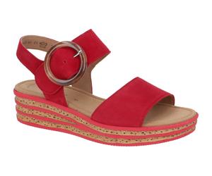 Gabor 64.550.15 rot - Riemchen Sandale für Damen - Größe 44