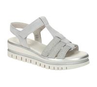 Gabor Plateau Sandalen grau Glitzer T-Steg 64.625.19 für Damen, grau, Gr. 40 ½ EU / 7 UK