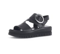 Gabor Damen Riemchensandalen, Frauen Sandalen,Sommersandalen,bequem,flach,Sommerschuhe,Freizeitschuhe,Strandschuhe,schwarz (altsi),38 EU / 5 UK