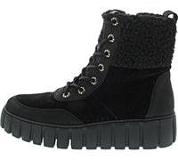 Gabor Damen Schnürstiefeletten Comfort 56.485.67 Schwarz (Micro) Fell-Kragen Mehrweite G Gr. 40,5