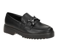 Loafer GABOR "FLORENZ", Damen, Gr. 41, schwarz, Kalbsleder, unifarben, modisch, Schuhe, Blockabsatz, Slipper, Businessschuh in Bequemweite G (= weit) (40641530-41) schwarz