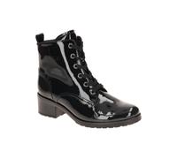 Gabor Fashion Schnür Stiefelette schwarz Lack 72.816.97 - Größe 40.5