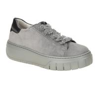 Gabor Schuhe Plateau Sneakers grau Velour 73.222.12 - Größe 42