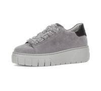 Gabor Schuhe Plateau Sneakers grau Velour 73.222.12 - Größe 37