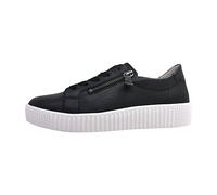 Plateausneaker GABOR, Damen, Gr. 39, schwarz, Kalbsleder, unifarben, sportlich, Schuhe, Freizeitschuh, Halbschuh, Schnürschuh mit zwei Reißverschlüssen (53396440-39) schwarz