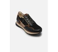 Gabor Damen Low-Top Sneaker, Frauen Halbschuhe,Komfortable Mehrweite (H),Turnschuhe,Laufschuhe,Freizeit,schw./Whisky(Gold),42 EU / 8 UK