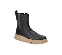 Gabor Damen Chelsea Boots, Frauen Stiefeletten,Moderate Mehrweite (G),uebergangsstiefel,Schlupfstiefel,flach,schw./beige(Micro),40 EU / 6.5 UK