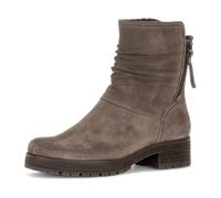 Stiefelette GABOR, Damen, Gr. 37, braun (taupe), Veloursleder, unifarben, Schuhe Stiefelette, Blockabsatz, Businessboots mit Zierreißverschluss außen, G-Weite (85198241-37) taupe