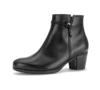 Stiefelette GABOR, Damen, Gr. 40, schwarz, Kalbsleder, unifarben, Schuhe Stiefelette, Trichterabsatz, Ankleboots mit modischem Zierriemchen (10387659-40) schwarz