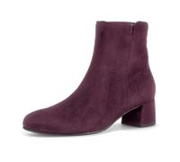 Stiefelette GABOR, Damen, Gr. 38,5, lila (mulberry), Ziegenveloursleder, unifarben, Schuhe Stiefelette, Blockabsatz, Ankleboots mit praktischem Reißverschluss, schmale Form, Topseller (96919917-38,5) 
