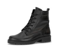 Schnürstiefelette GABOR, Damen, Gr. 36, schwarz, Kalbsleder, unifarben, Schuhe Schnürstiefelette, Blockabsatz, Schnürboots mit Anziehlasche (94717839-36) schwarz