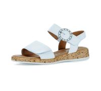 Gabor Damen Riemchensandalen, Frauen Sandalen,römersandalen,Sandaletten,Gladiatoren-Sandalen,Comfort,Optifit,Weiss(silb/S.Kork),41 EU / 7.5 UK