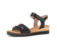 Gabor "GENUA", Sommerschuh, Sandale, Keilabsatz, mit Klettverschluss, Weite G (33880544-38) schwarz