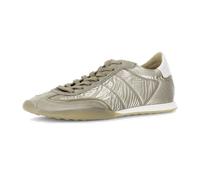 Gabor Damen Low-Top Sneaker, Frauen Sneaker,g-Weite,glatt-Leder,antikrosa,silbrt,Casual,Fashion,metallic,Effekt,Gold,Schilf/Latte,41 EU / 7.5 UK