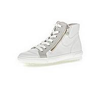Gabor 83.254 Damen Schnürboots Leder Lederfußbett Wechselfußbett herausnehmbar, Groesse 40, weiß