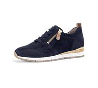 Sneaker GABOR "Sneaker low Rauleder", Damen, Gr. 39, blau, Schuhe Sneaker (35167047-39) blau