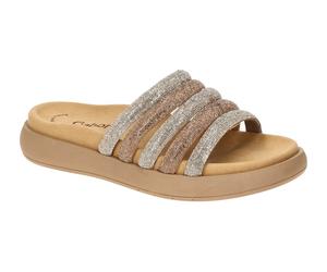 Gabor 83.752.82 gold - bequeme Pantolette für Damen - Größe 43