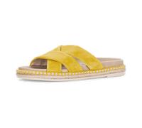 Pantolette GABOR, Herren, Gr. 38, dunkelgelb, Ziegenveloursleder, unifarben, Schuhe Pantolette, Plateau, Sommerschuh, Schlupfschuh in modischer Optik (75102211-38) dunkelgelb