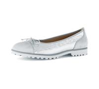 Gabor Ballerinas 84.100.61 – sportlich, Materialmix Leder – Silber/Light Grey – Gr. 38,5 / UK 5,5