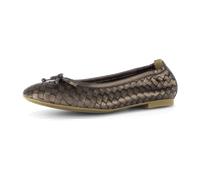 Ballerina GABOR "Gabor Ballerinas Glattleder", Damen, Gr. 40,5, bronze, Glattleder, Schuhe Ballerina (61988966-40,5) bronze