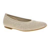 Ballerina GABOR "Eleganter Ballerina Materialmix Leder/Lederimitat", Damen, Gr. 43, beige, Schuhe Ballerina (13450144-43) beige