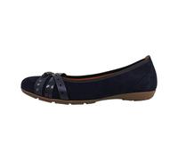 Ballerina GABOR "Eleganter Ballerina Materialmix Leder", Damen, Gr. 40, blau, Schuhe Ballerina (35304736-40) blau