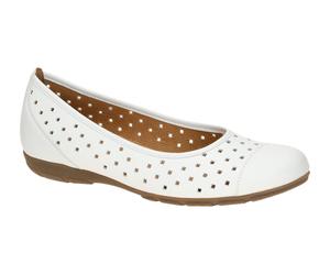 Gabor 84.169.21 weiß - Ballerina - Halbschuhe - Slipper für Damen - Größe 44