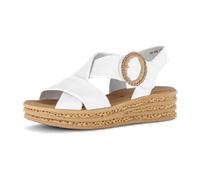 Keilsandalette GABOR, Damen, Gr. 36, creme, Nappaleder, Schuhe, Plateau, Riemchensandale, Sommerschuh mit Zierschnalle (11624225-36) creme