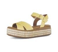 Sandalette GABOR, Damen, Gr. 40, zartgelb, Nappaleder, unifarben, Schuhe Sandalette, Plateau, Sommerschuh, mit hochem Tragekomfort (66232459-40) zartgelb