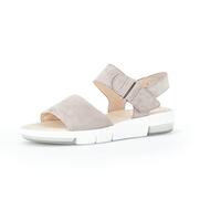 Gabor Damen Riemchensandalen, Frauen Sandaletten,Best Fitting,Sommerschuhe,Freizeitschuhe,offene Schuhe,Strandschuhe,bequem,leinen,41 EU / 7.5 UK, 84.602, Beige Leinen