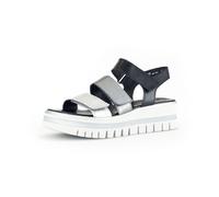 Plateau Sandalen silber/schwarz k. - Gr. - 40.5 EU | 7 UK