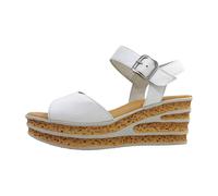 Sandalette GABOR, Damen, Gr. 39, weiß, Kalbsleder, unifarben, Schuhe Sandalette, Sommerschuh, Sandale, Keilabsatz, mit besonderer Absatzgestaltung, Topseller (18427568-39)