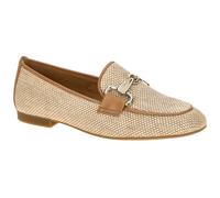 Gabor Slipper Loafer beige braun Bast 85.214.48 - Größe 40.5