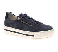Sneaker GABOR "Sneaker low Materialmix Leder", Damen, Gr. 43, blau, Schuhe Sneaker (90694311-43) blau