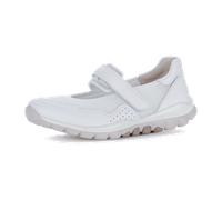 Riemchenballerina ROLLINGSOFT, Damen, Gr. 41, weiß, Leder, Textil, Schuhe Riemchenballerina, Klettschuh, Freizeitschuh, Komfortschuh mit Lochmuster (81018258-41)