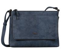 Umhängetasche GABOR "Avaly", Damen, Gr. B/H/T: 25,5cm x 18,5cm x 4cm, blau, Polyurethan, clean, gepflegt, unifarben, Taschen Umhängetasche, aus weichem nubukiertem Lederimitat, modischer kompakter Beg