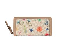 Meria Flower, Long zip wallet, flower white, -